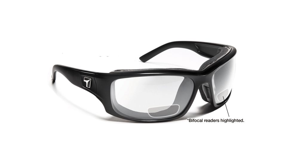 7 Eye Panhead/ SharpView Clear +1.50 Reader Sunglasses, Glossy Black Frame, M-XL 260540B