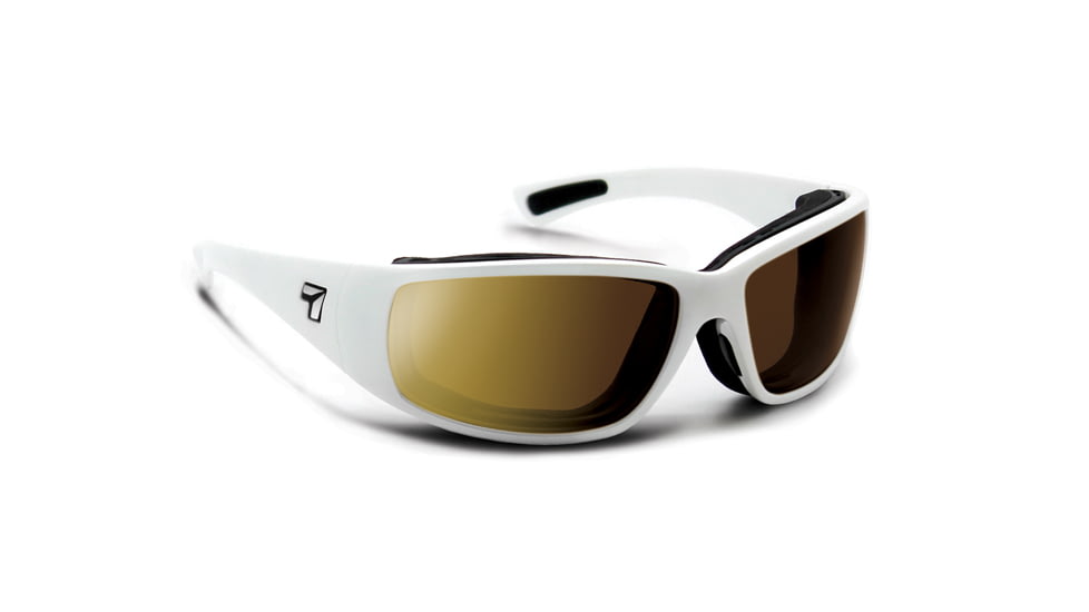 7 Eye Taku Plus/SharpView Sunglasses Polarized Copper Lens, Glacier White Frame, S-L 270054