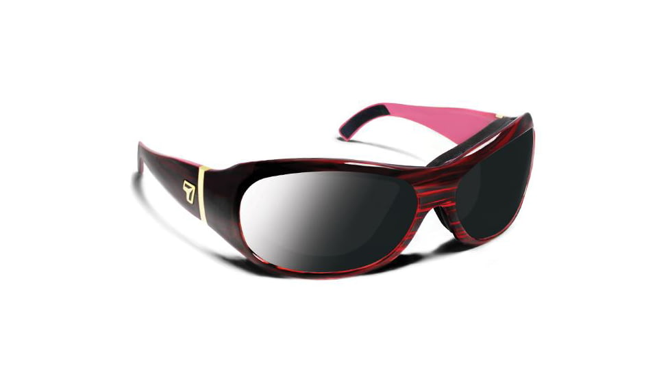 7 Eye Women's Briza Sunglasses, DARKshift Extra Dark Photochromic Lens, Ruby Frame, M-L 316916