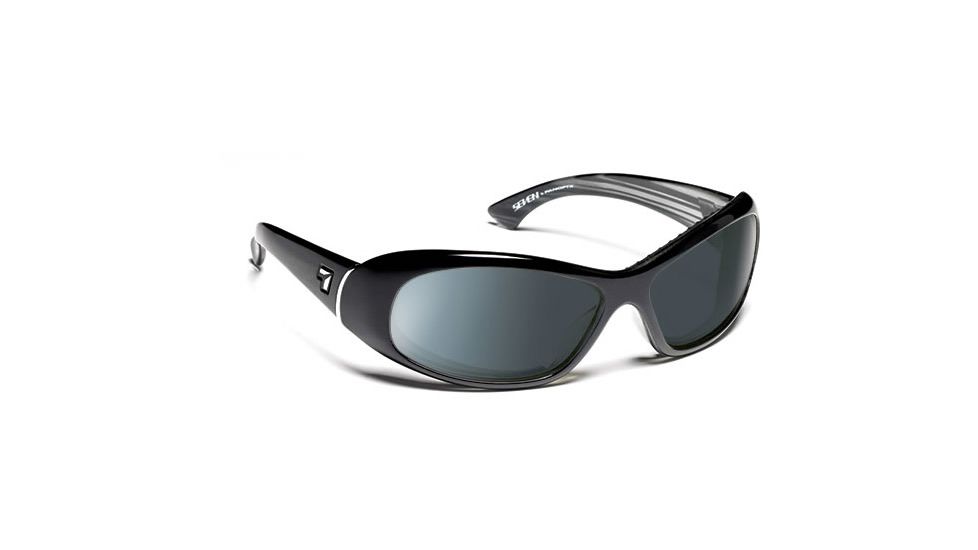 7 Eye Zephyr Glossy Black Re-ACT NXT Polarized Gray HP Sunglasses 560556