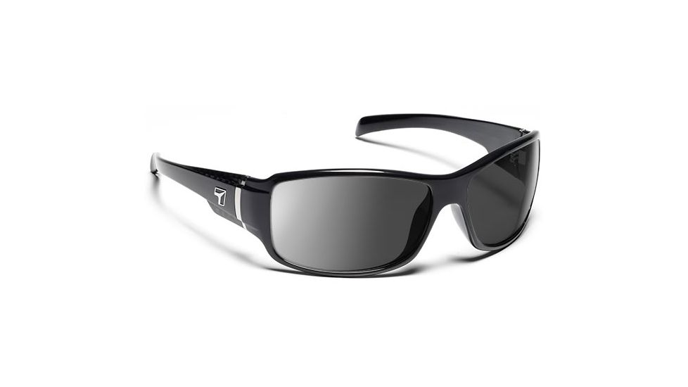 7 Eye Active Lifestyle Sunglasses Cody, SharpView Gray PC Lens, Black Carbon Frame, M-L, Men, 426641
