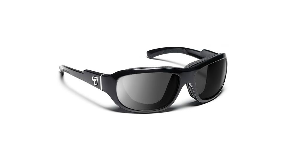 7 Eye 7eye Air Shield Sunglasses Buran, SharpView Gray PC Lens, Glossy Black Frame, M-L , Men 220541