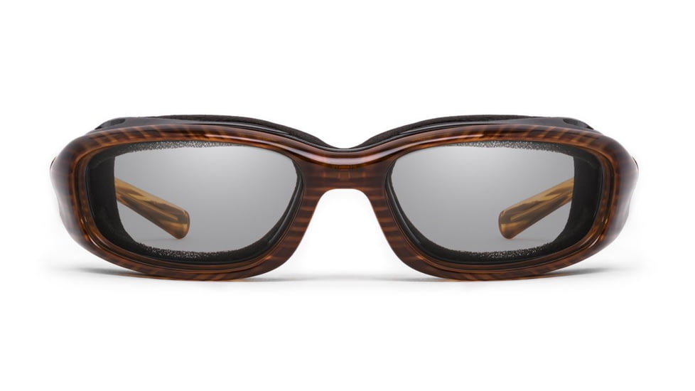 7Eye by Panoptix AirShield Sierra Sunglasses, RX Ready, Brown Stripe Tortoise Frame, SharpView Clear Lens, S-L 346240