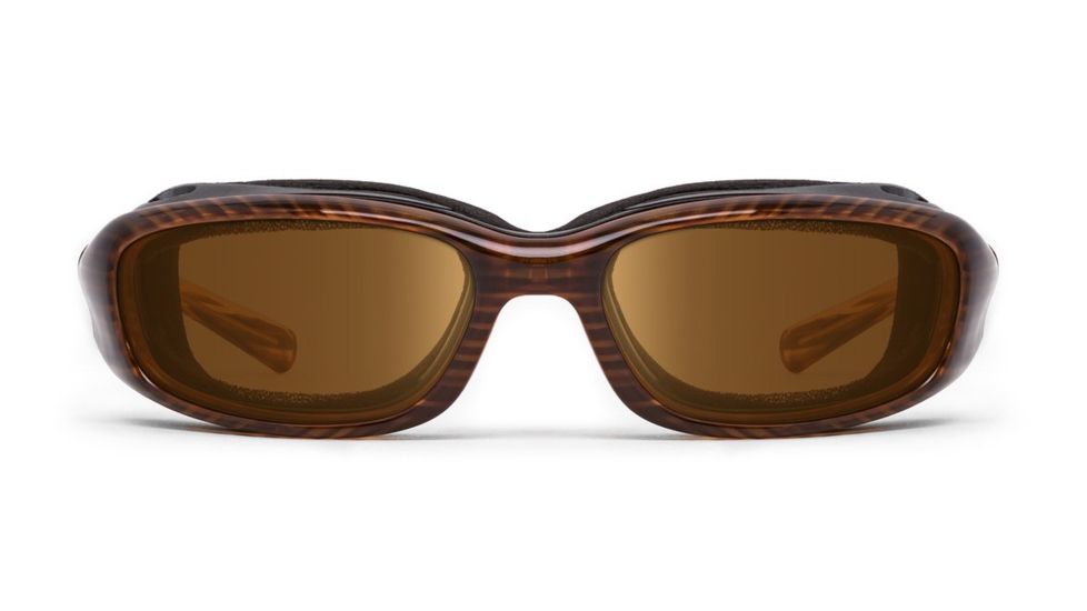 7Eye by Panoptix AirShield Sierra Sunglasses, RX Ready, Brown Stripe Tortoise Frame, SharpView Polarized Copper Lens, S-L 346254
