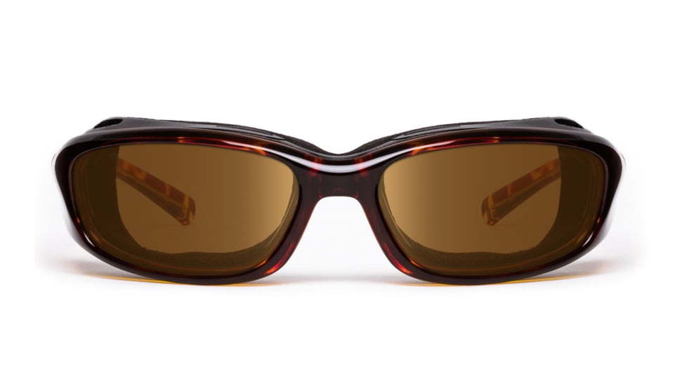 7Eye by Panoptix AirShield Sierra Sunglasses, RX Ready, Light Tortoise Frame, SharpView Polarized Copper Lens, S-L 346054