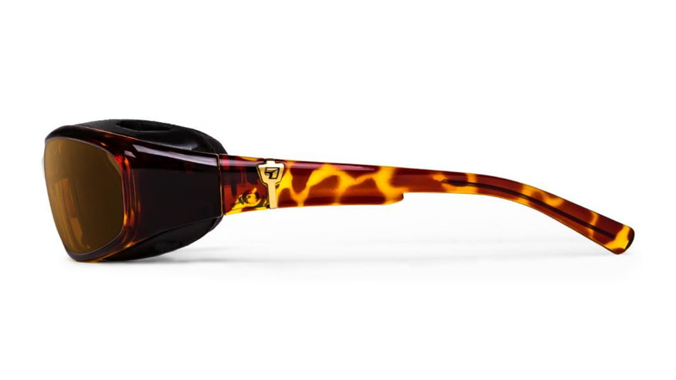7Eye by Panoptix AirShield Sierra Sunglasses, RX Ready, Light Tortoise Frame, SharpView Polarized Copper Lens, S-L 346054