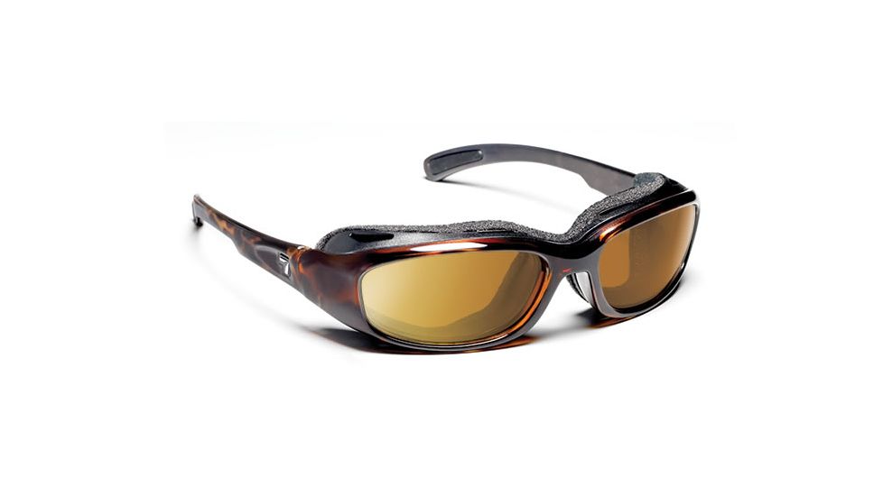 7eye 160642 Churada Single Vision Sunglasses Airshield Dark Tortoise Frames