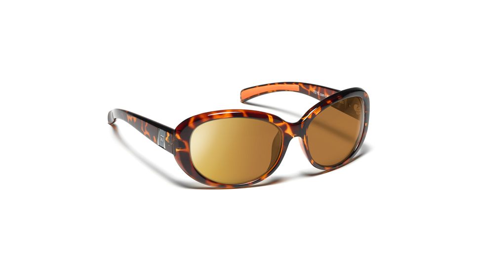 7 Eye Active Lifestyle Sunglasses Lindsay, SharpView Copper PC Lens, Light Tortoise Frame, S-M, Women, 896042