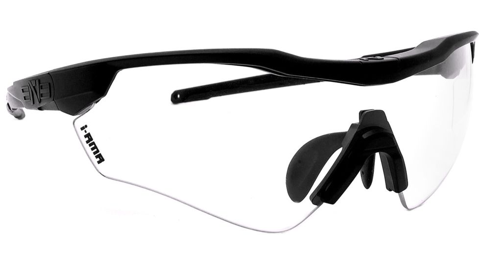 A7 Defense Atlas Eye Protection System Safety Glasses, Clear Lens, Black Frame, A7ATLASC