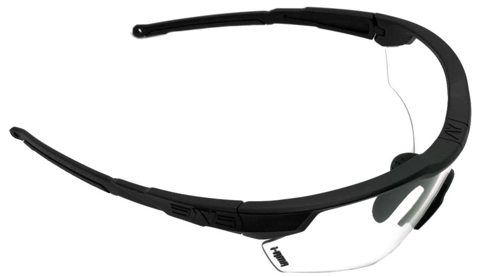 A7 Defense Atlas Eye Protection System Safety Glasses, Clear Lens, Black Frame, A7ATLASC