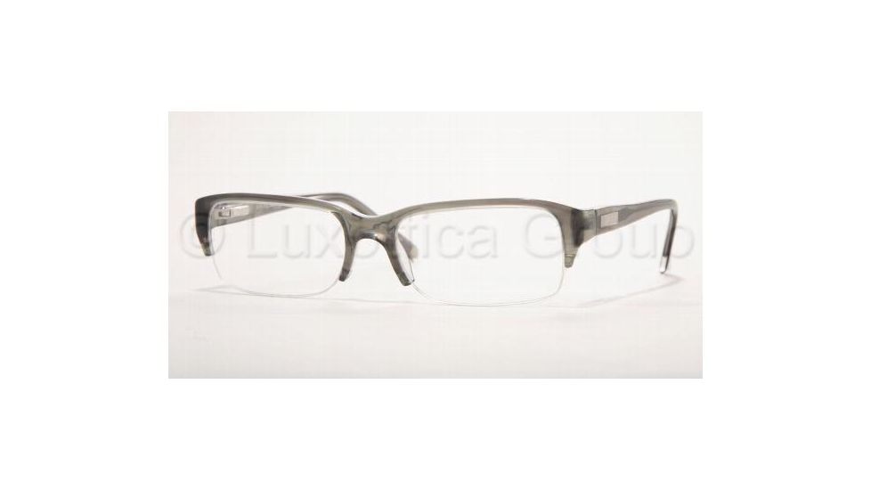 AK Anne Klein AK8075 Eyeglasses with Non-Rx Lenses 184-5017 - Olive/Crystal 