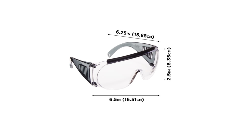 Allen Over Shooting And Safety Glasses, Clear Lens, 2169