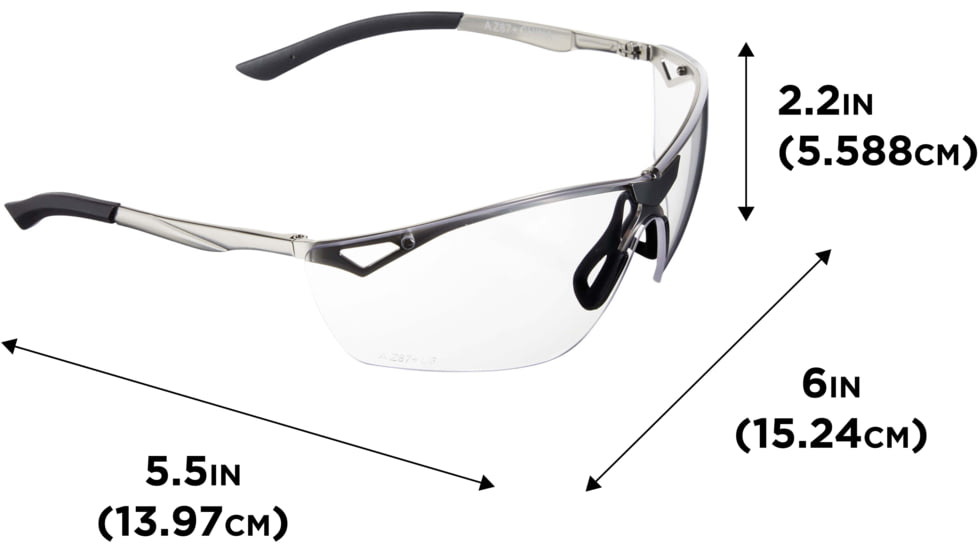 Allen Trigger Shooting Safety Glasses, Metal Frame, Clear Lenses, One Size, 2368