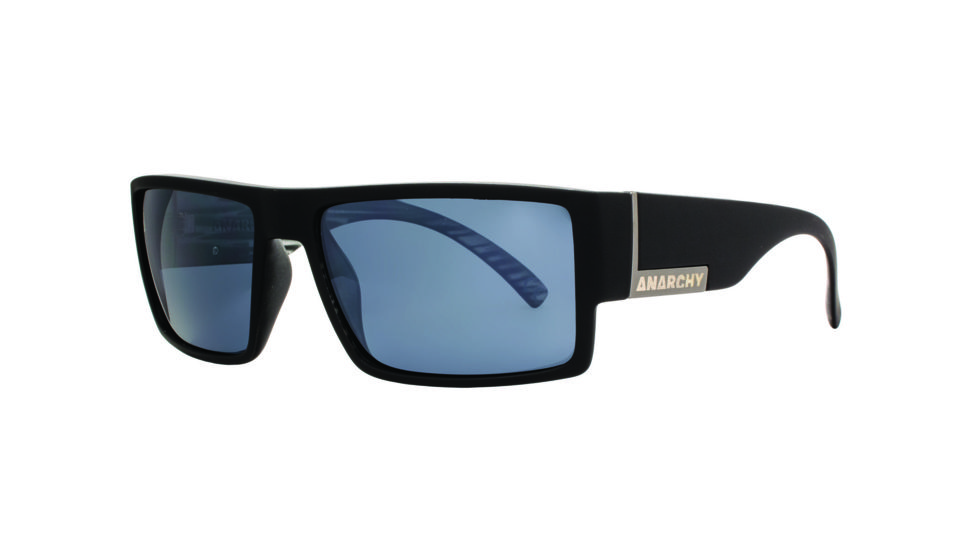 Anarchy Argh Sunglasses, Matte black w striped black demi Frame, Smoke - Polarized Lens, Polarized, 10223761.QTM