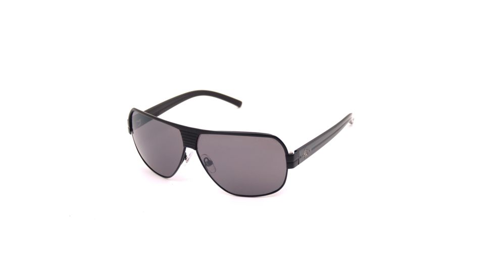 Anarchy Dex Sunglasses, Matte black front w dark gun metallic temples Frame, Smoke Polarized Lens, Polarized, 10217507.QTM