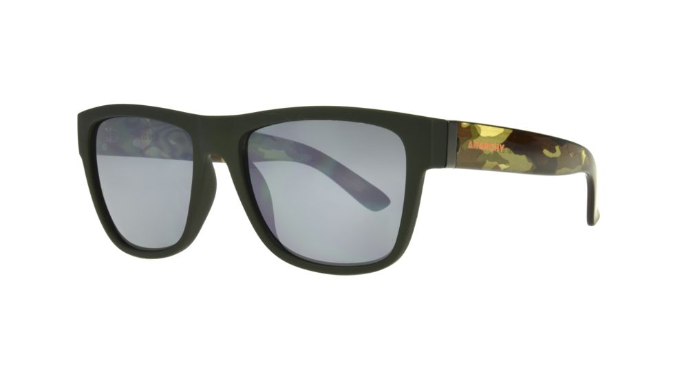 Anarchy Omen Sunglasses, Camo Frame, Silver Flash Mirror Polarized Lens, Polarized, 10237496.QTM