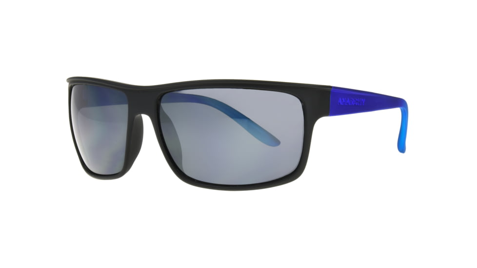 Anarchy Turmoil Sunglasses, Black Frame, Silver Flash Mirror Lens, 10237501.QTM