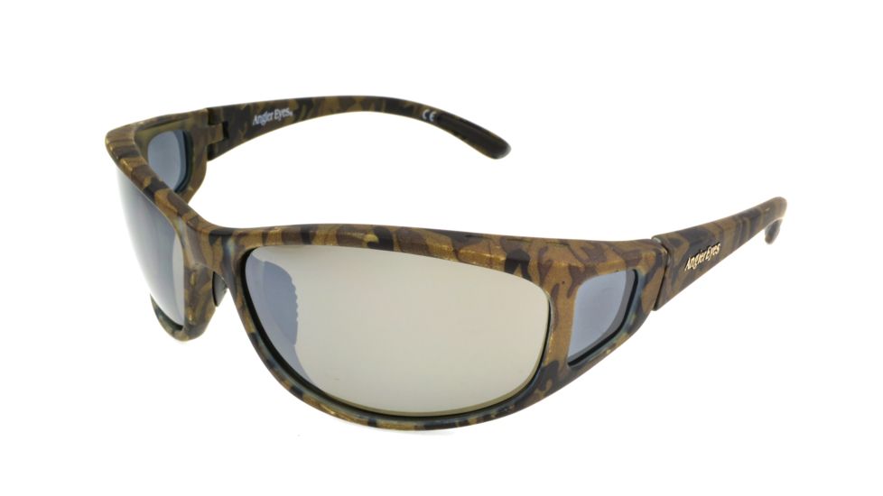 Angler Eyes AE 24 Sunglasses, Camo Frame, Smoke Polarized Lens, 10222127.FGX