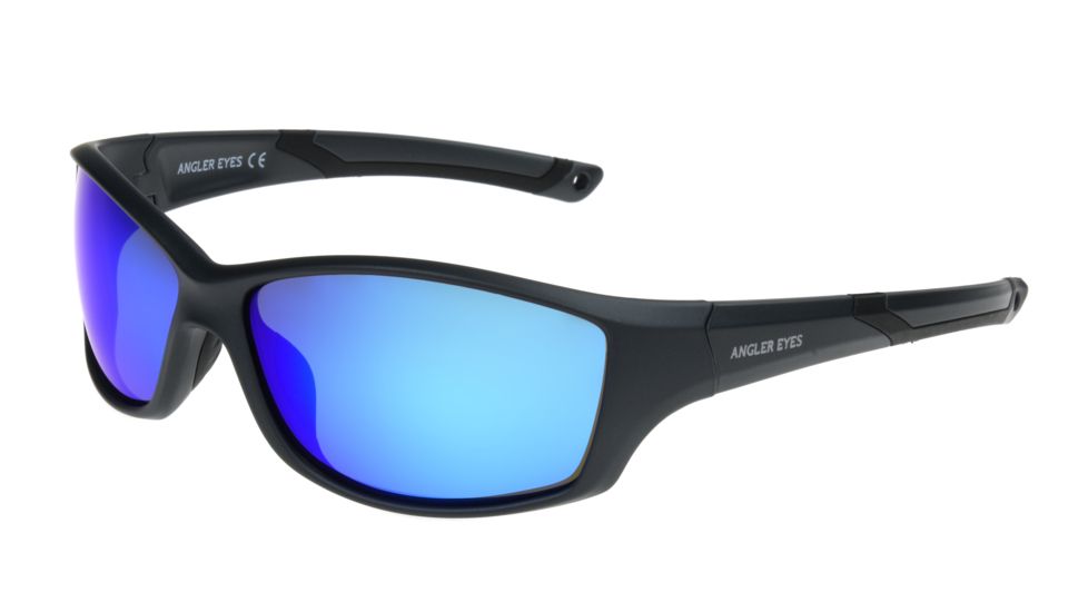 Angler Eyes AEPFL 1801 Sunglasses, Gray Frame, Smoke with Blue Mirror Polarized Lenses, 10242573.FGX