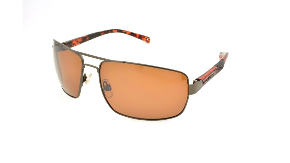 Angler Eyes Perch Demi Sunglasses, Matte Dark Gun Frame, Brown Polarized Lens, Polarized, 10225838.FGX