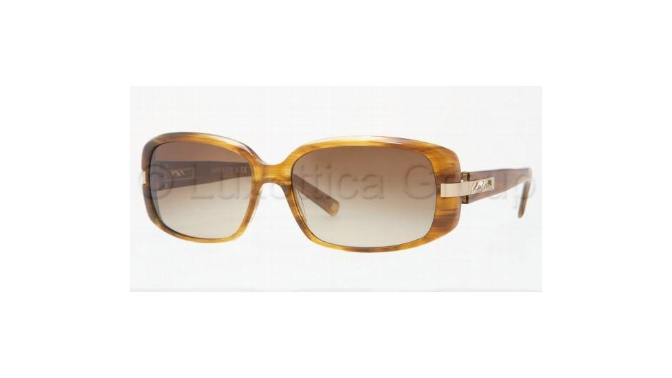 Anne Klein AK3163 Progressive Prescription Sunglasses AK3163-285-78-5716 - Lens Diameter: 57 mm, Frame Color: Light Brown Stripe