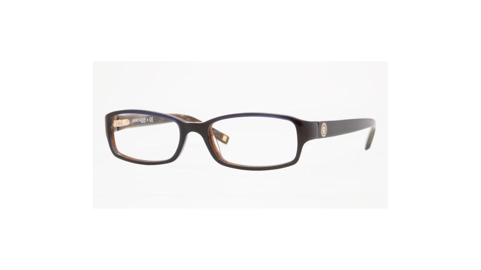 Anne Klein AK 8098 Eyeglasses Styles -  Navy Horn Frame w/Non-Rx 50 mm Diameter Lenses, 247-5017