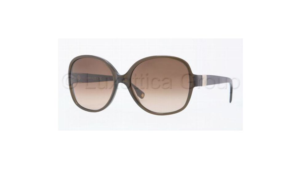 Anne Klein AK 3170 AK3170 Single Vision Prescription Sunglasses AK3170-314-78-5615 - Lens Diameter: 56 mm, Frame Color: Olive Sheer