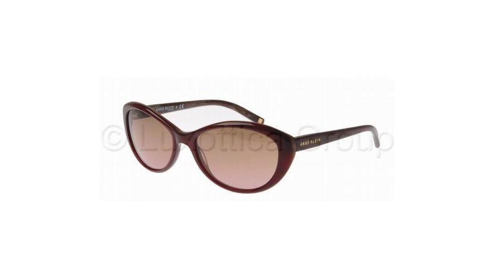 Anne Klein AK3175 AK3175 Single Vision Prescription Sunglasses AK3175-326-76-5717 - Lens Diameter: 57 mm, Frame Color: Burgundy / Horn
