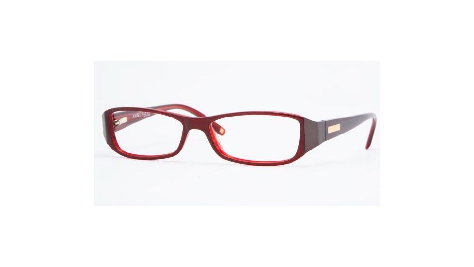 Anne Klein AK8061 SV Prescription Eyeglasses Red Stripe Frame w/ 51 mm Diameter Lenses, 163 5115