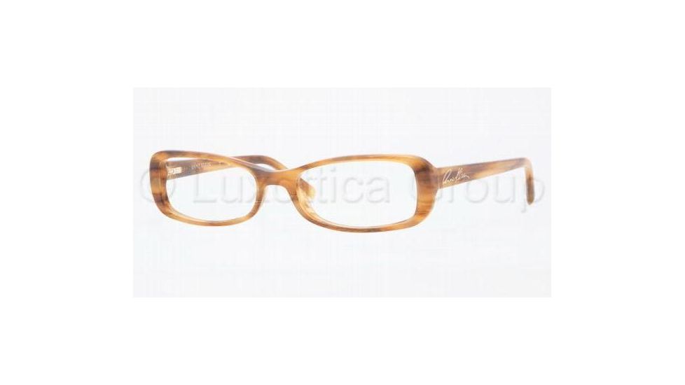Anne Klein AK8107 Single Vision Prescription Eyeglasses 221-4916 - Amber Horn 