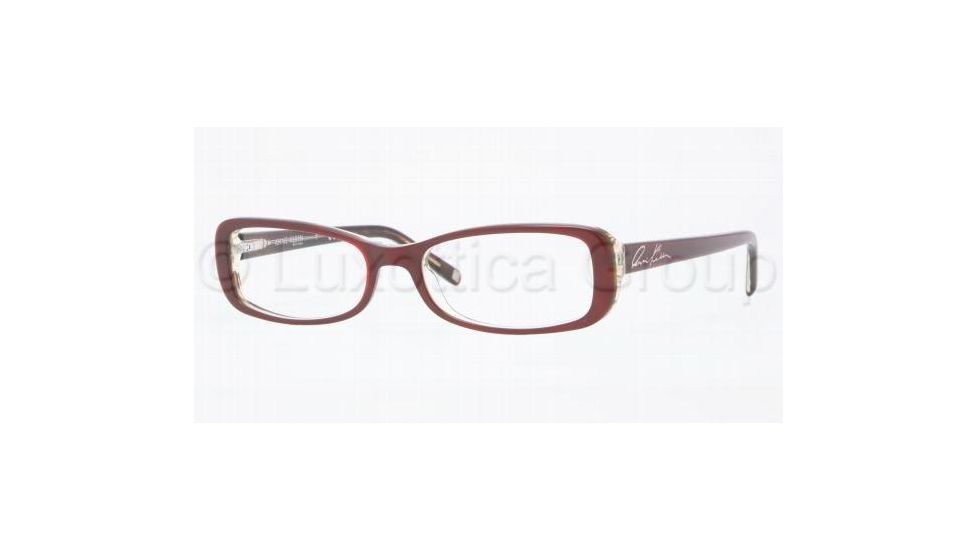 Anne Klein AK8107 Single Vision Prescription Eyeglasses 262-4916 - Dark Burgundy/Tortois 