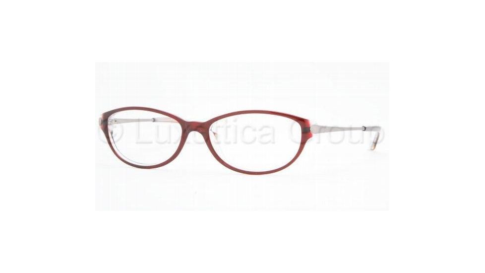 Anne Klein AK8080 Bifocal Eyeglasses - Burgundy/Crystal Demo Lens Frame / 51 mm Prescription Lenses, 204-5115