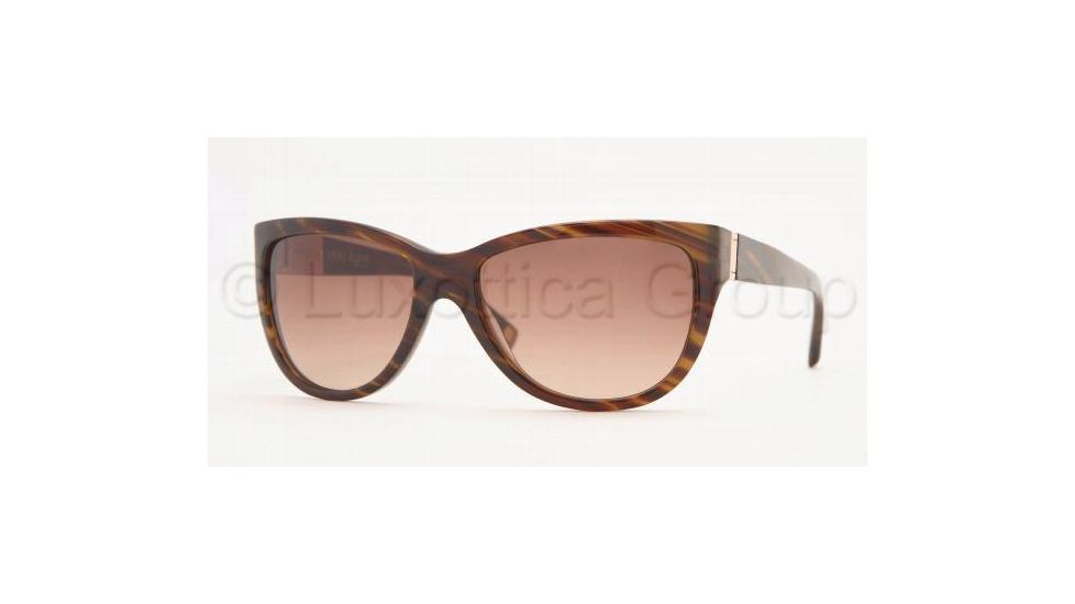 Anne Klein Sunglasses AK3144, Striped Havana Frame / Brown Gradient Lenses