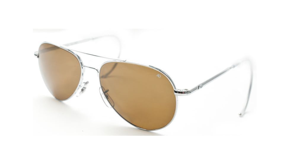 AO General Sunglasses, Silver, Amber Poly Lens, Comfort Cable, 58mm S-HCAP-CC-58
