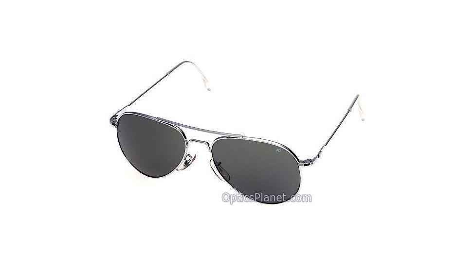 AO General Sunglasses, Silver, Gray Glass Lens, 58mm, Wire Spatula S-TCG-WS-52