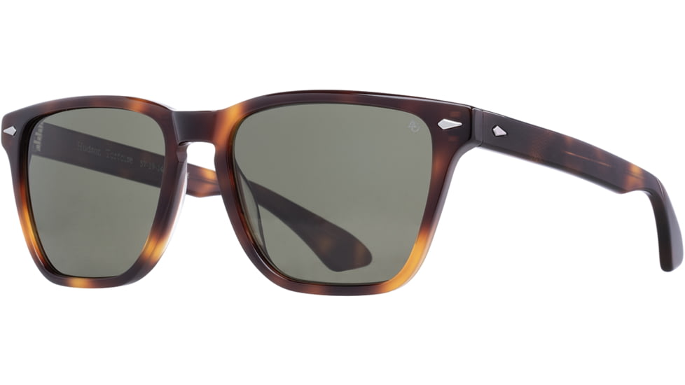AO Hudson Sunglasses, Tortoise Frame, Calobar Green AOLite Nylon Lens - 57-19-145, HUD357ST-GNN