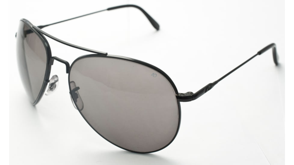 AO II 8-Base Sunglasses, Black, Wire Spatula, Gray Poly Lens, 58mm, Large B-CCP-WS-58