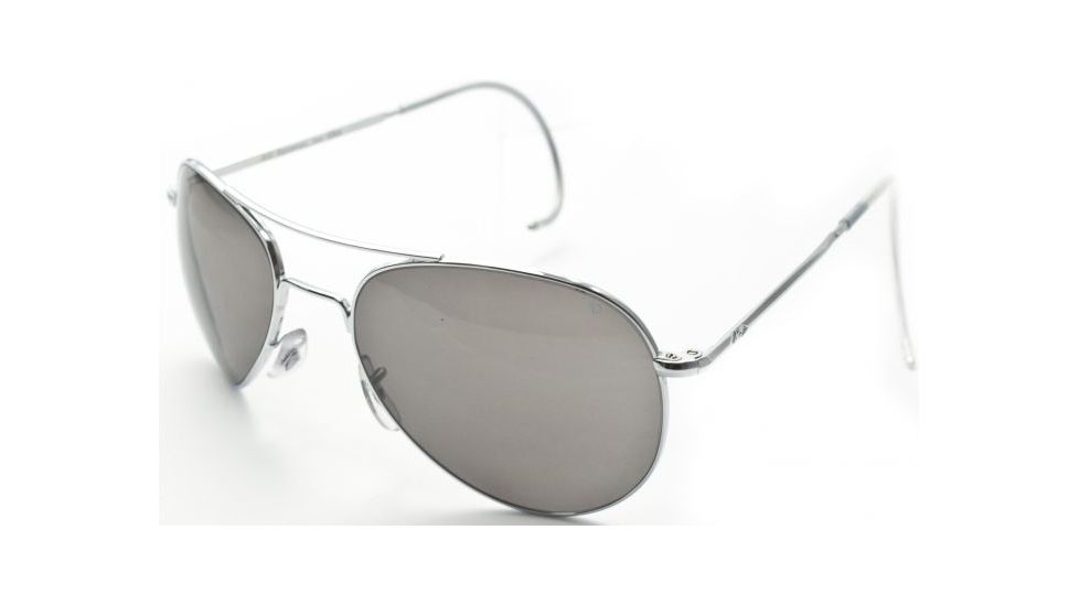 AO II 8-Base Sunglasses, Silver, Comfort Cable, Grey Lenses, 58mm, Polarized S-CCGPP-CC-58