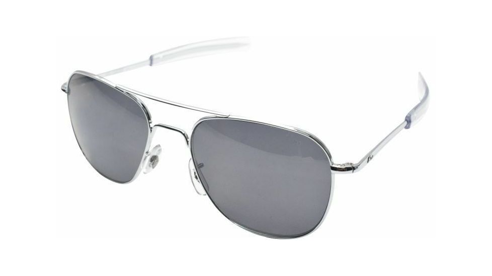 AO Original Pilot Progressive Prescription Sunglasses, Silver Frame Pilot-S-PR