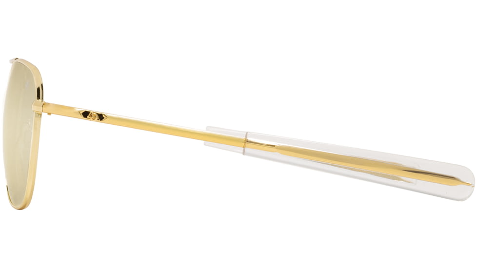 AO Original Pilot Sunglasses, Gold Frame, 57 mm SunFlash Gold Mirror SkyMaster Glass Lenses, Bayonet Temple, Polarized, 738921564591