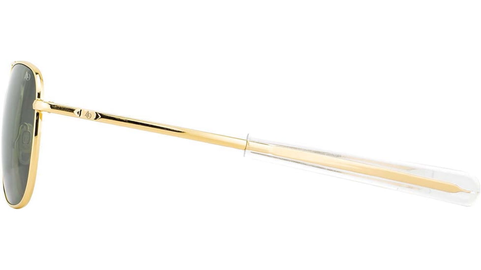 AO Original Pilot Sunglasses, Gold Frame, 52 mm Calobar Green SkyMaster Glass Lenses, Bayonet Temple,738921549260