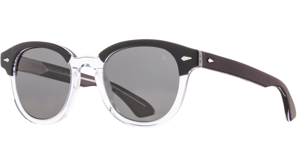 AO Times Sunglasses, Black Crystal Frame, True Color Gray AOLite Nylon Lens - 49-21-145, TIM349ST-GYN