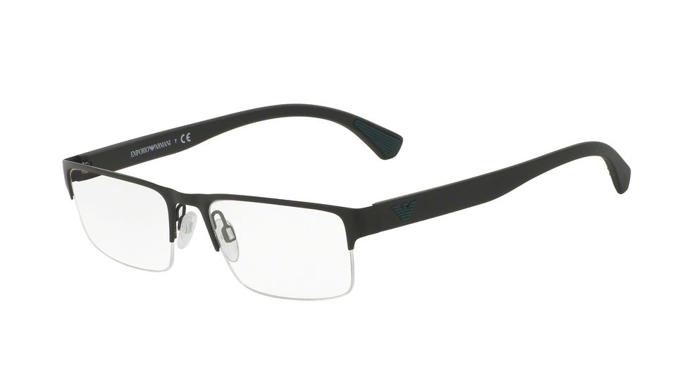 Armani EA1050 Eyeglass Frames 3001-53 - Matte Black Frame