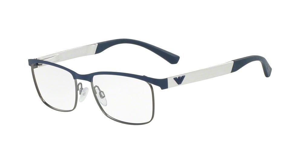 Armani EA1057 Eyeglass Frames 3162-52 - Mt Blue/mt Gunmetal Frame