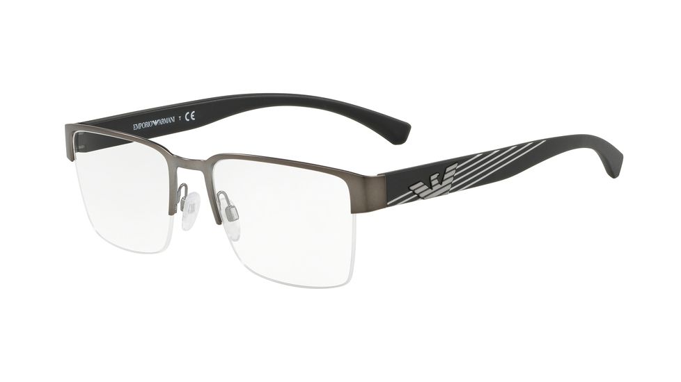 Armani EA1078 Progressive Prescription Eyeglasses, 53mm, Matte Gunmetal, EA1078-3003-53-PRO