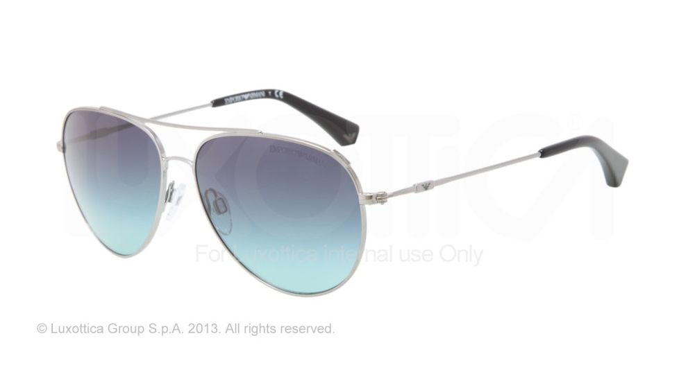 Armani EA2010 Single Vision Prescription Sunglasses EA2010-30104S-57 - Lens Diameter 57 mm, Frame Color Gunmetal