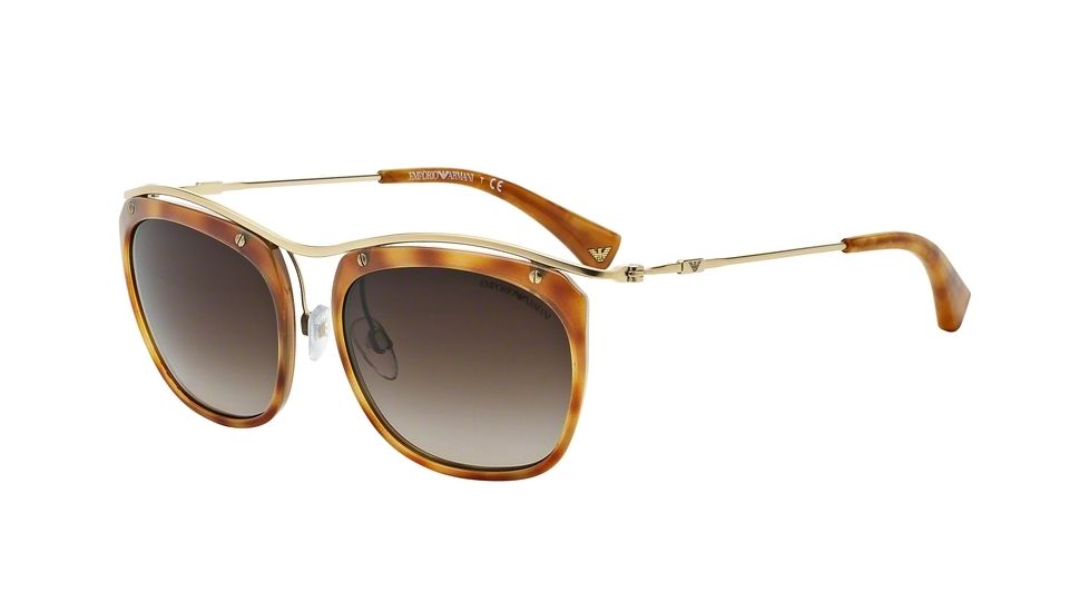 Armani EA2023 Progressive Prescription Sunglasses EA2023-300213-54 - Lens Diameter 54 mm, Frame Color Matte Pale Gold/blonde Havana