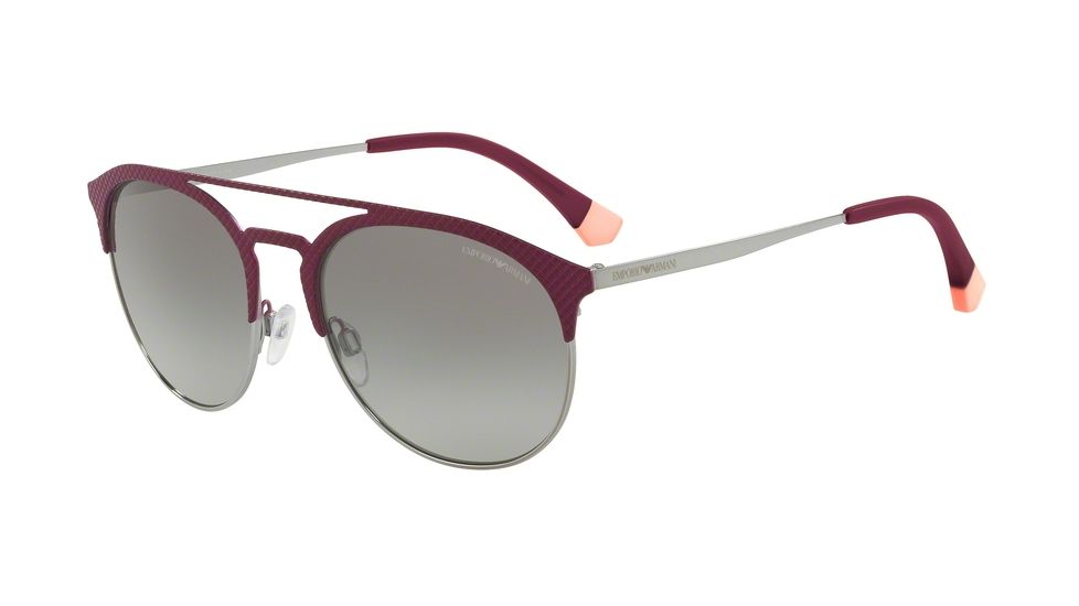 Armani EA2052 Sunglasses 318311-56 - Mt Bordeaux/gunmetal Frame, Grey Gradient Lenses