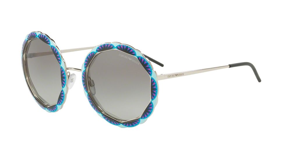Armani EA2054 Sunglasses 301511-55 - Silver Frame, Grey Gradient Lenses