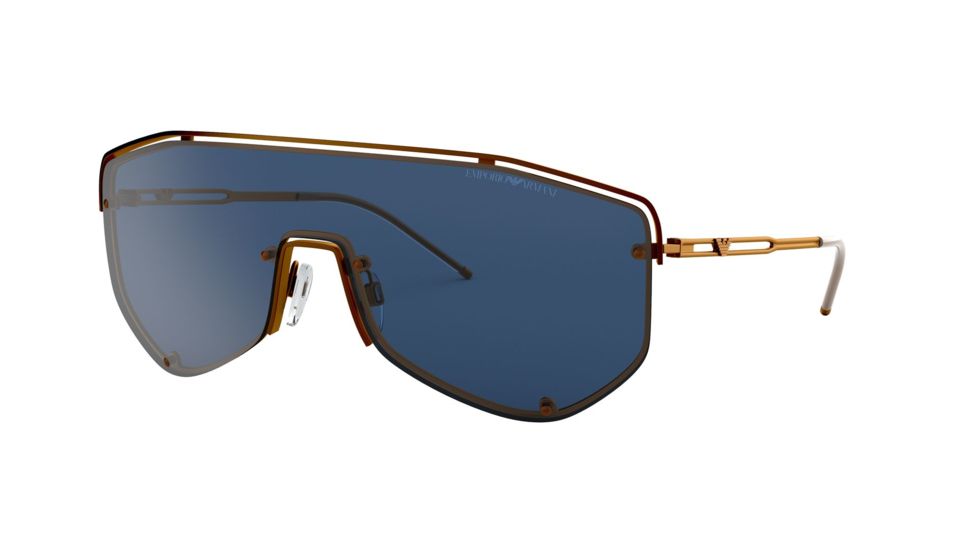 Armani EA2072 Sunglasses 325580-39 - Matte Copper Frame, Blue Lenses